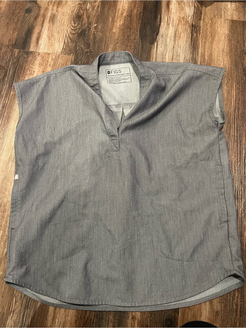 FIGS Grey Rafaela Medical Scrub Top